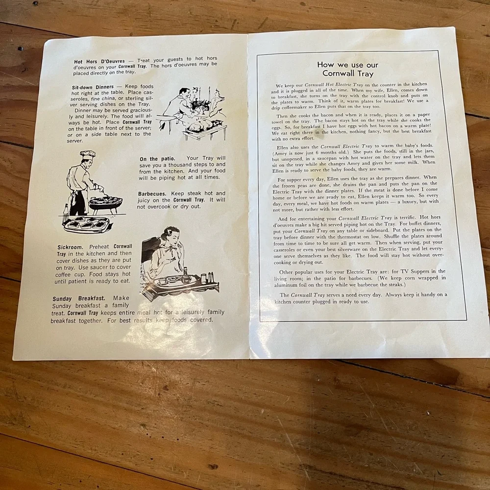 Vintage Cornwall Hot Electric Tray 60’s-70’s Floral Pattern - Picture 12 of 16